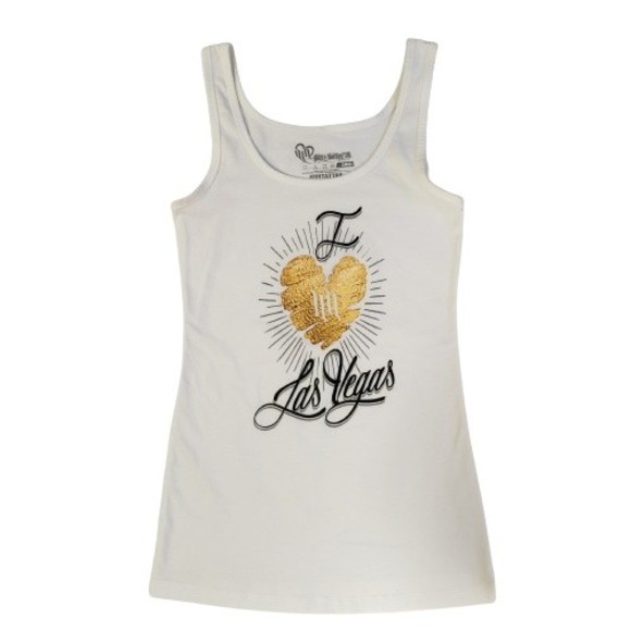 Womens Ribbed Stretch Tank Top Size Small Las Vegas Graphic Hart & Huntington - Picture 1 of 9